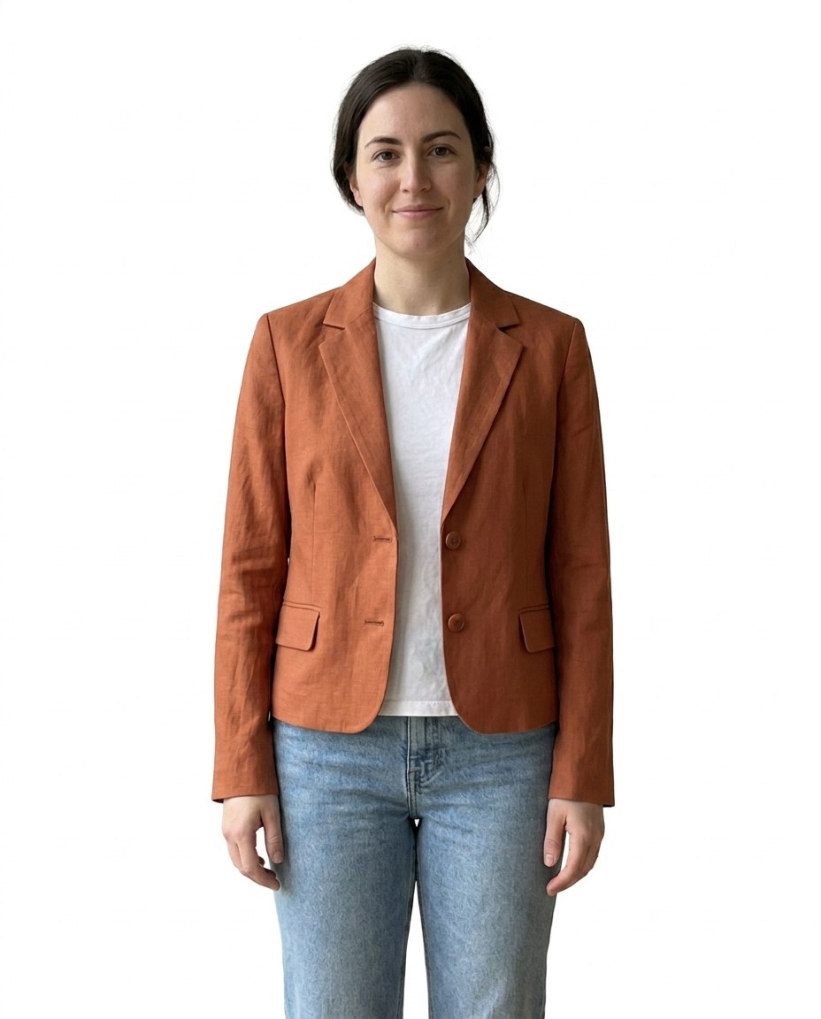 Dieselbe Person im Terra Blazer, virtuell anprobiert
